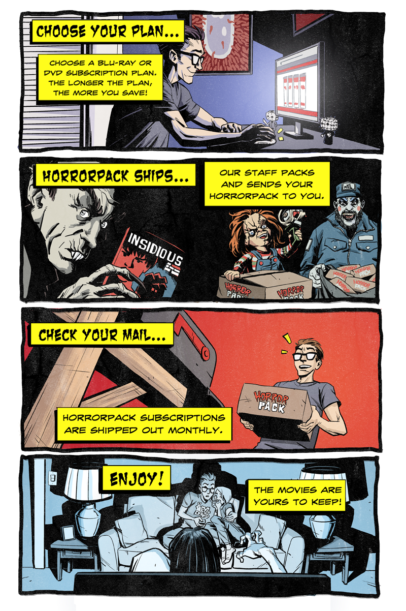 How It Works: Pick a subscription plan and we send 4 movies to your door every month!